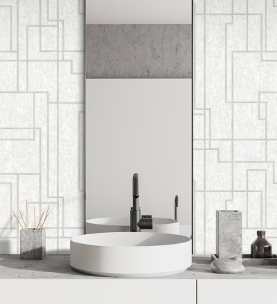 Papel pintado de líneas geométricas modernas Allure Lines 681630