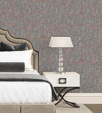 Papel pintado de líneas geométricas modernas Allure Lines 681634