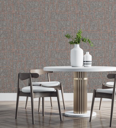 Papel pintado de líneas geométricas modernas Allure Lines 681634