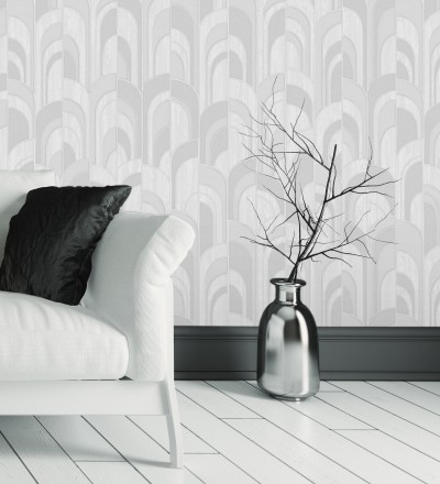 Papel pintado de arcos Art decó texturizados Bissen Arches 681665