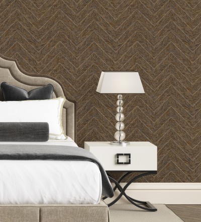 Papel pintado de espigas en relieve con efecto nacarado Dethon Spike 681646