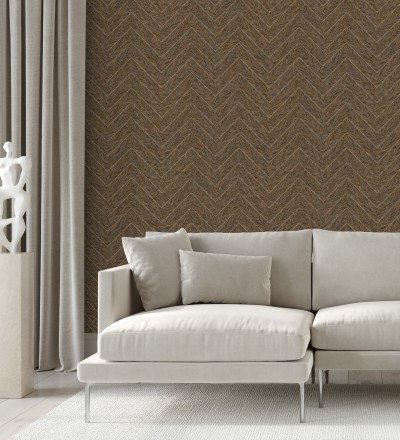 Papel pintado de espigas en relieve con efecto nacarado Dethon Spike 681646