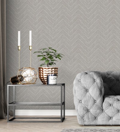 Papel pintado de espigas en relieve con efecto nacarado Dethon Spike 681643
