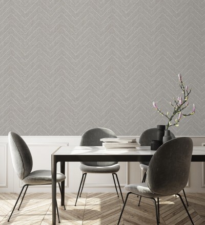 Papel pintado de espigas en relieve con efecto nacarado Dethon Spike 681643
