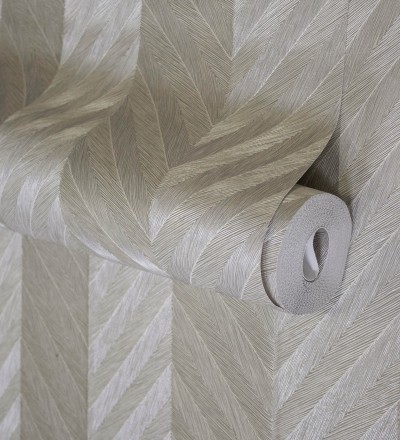 Papel pintado de espigas en relieve con efecto nacarado Dethon Spike 681643