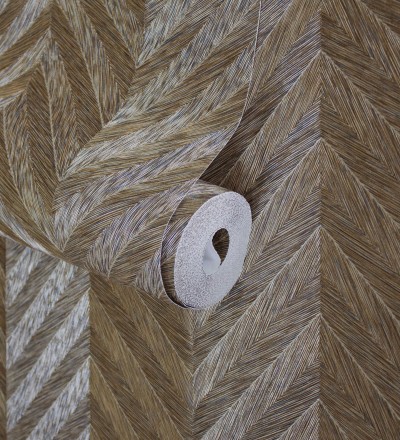 Papel pintado de espigas en relieve con efecto nacarado Dethon Spike 681646
