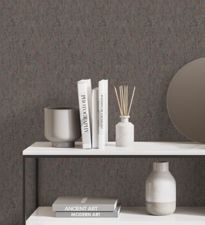 Papel pintado texturizado con inserciones color metalizado Murat 676306