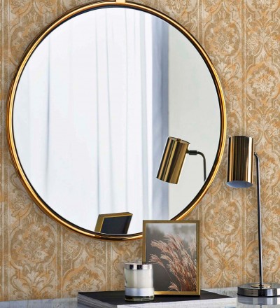 Papel pintado de estilo victoriano sobre estuco con relieve Neptune Stone 676362