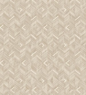 Papel pintado mosaico de madera texturizado Hout 680994