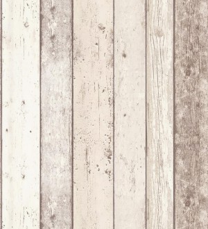 Papel pintado listones de madera decapada beige estilo rústico Madeira 3 454786