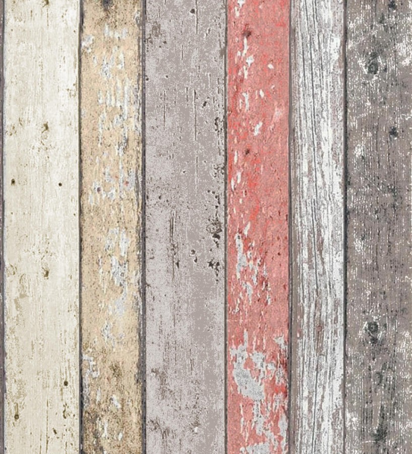 Papel pintado para pared listones de madera blanca estilo nórdico Madeira 3  455392