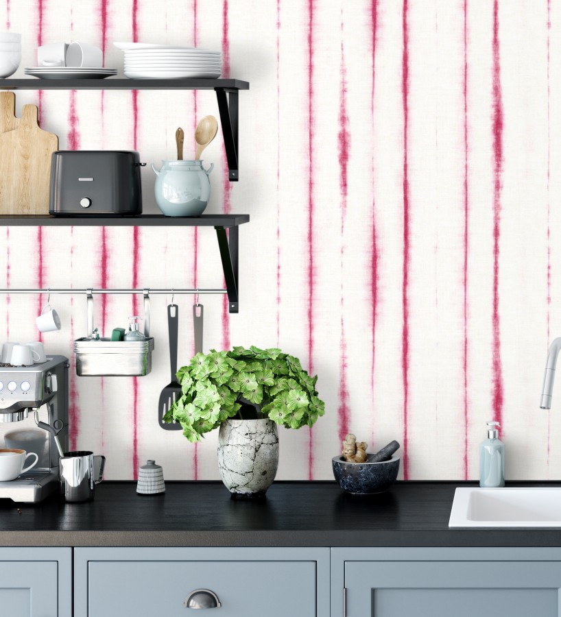 Papel pintado de rayas estilo tropical  Soho House 680814