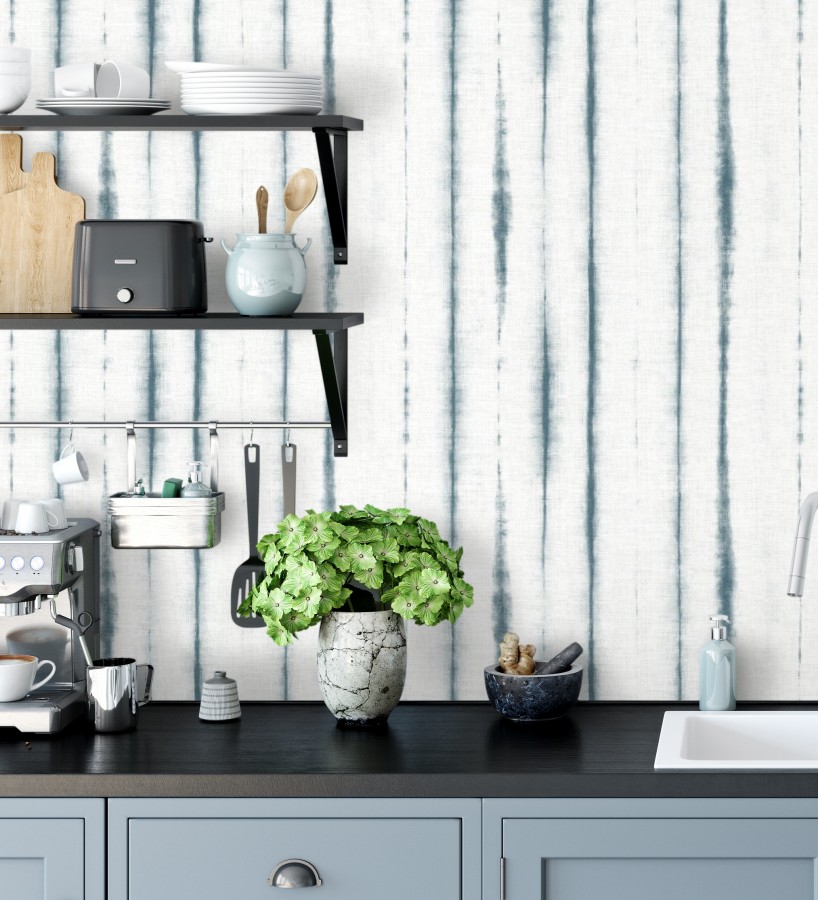 Papel pintado de rayas estilo tropical  Soho House 680816