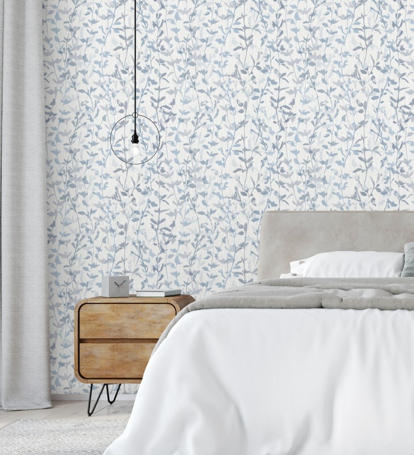 Papel pintado de ramas delgadas y hojas pequeñas  Elva Forest 680879