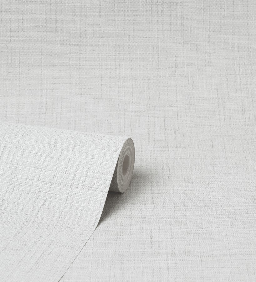 Papel pintado efecto lino fondo gris claro textura en relieve blando  Neville Texture 681276