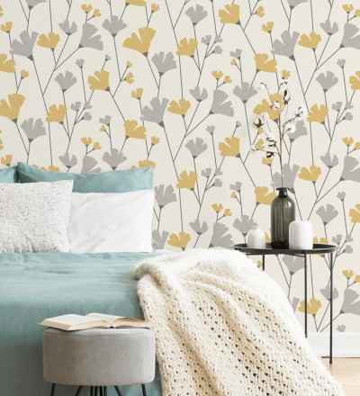 Papel pintado de flores silvestres estilo nórdico Sophie Garden 680923