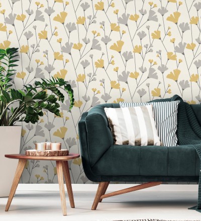 Papel pintado de flores silvestres estilo nórdico Sophie Garden 680923