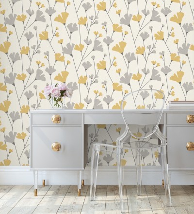 Papel pintado de flores silvestres estilo nórdico Sophie Garden 680923