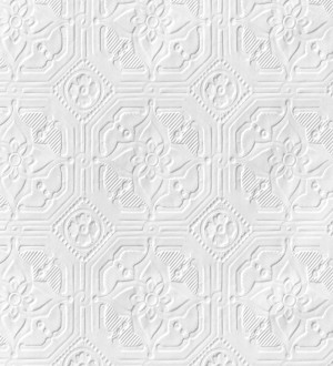 Papel pintado blanco repintable texturizado de alto relieve Kappa Texture 123166