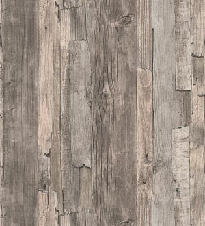 Papel pintado madera desgastada natural estilo rústico Antares 453786