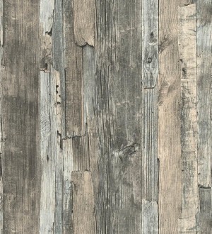 Papel pintado madera desgastada natural estilo rústico Antares 453785