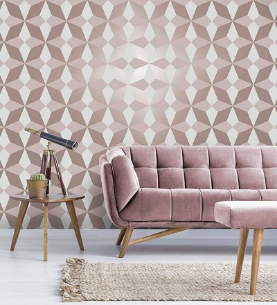 Papel pintado de estrellas grandes con detalles metalizados Luxury Stars 680901