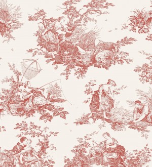 Papel pintado Casadeco Les Belles Toiles de Jouy - 87918201