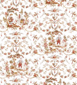 Papel pintado Casadeco Les Belles Toiles de Jouy - 87973476