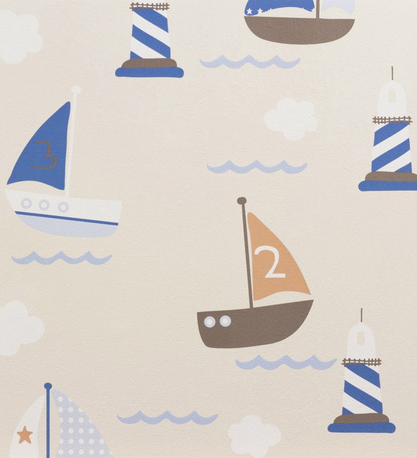 Papel pintado competición barcos de vela para niños habitación infantil Boat Kids 128300