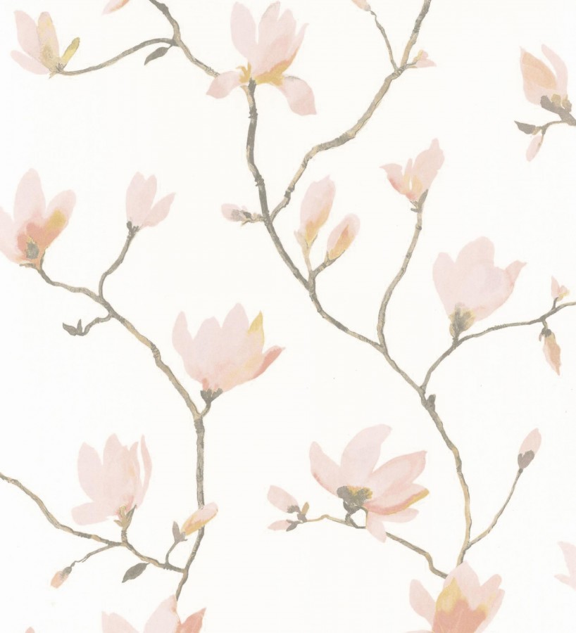 Papel pintado flores de jazmines rosa estilo nórdico Jasmine Flowers 128311