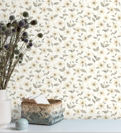 Papel pintado de flores pequeñas estilo Liberty Country Alicia Flowers 128321