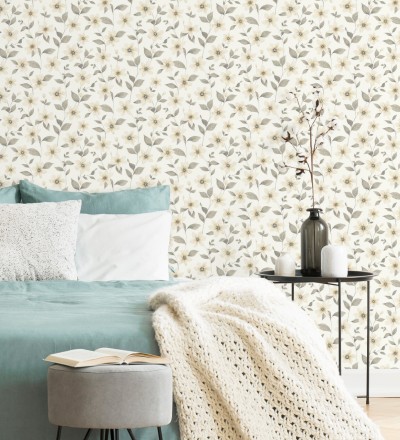 Papel pintado de flores pequeñas estilo Liberty Country Alicia Flowers 128321