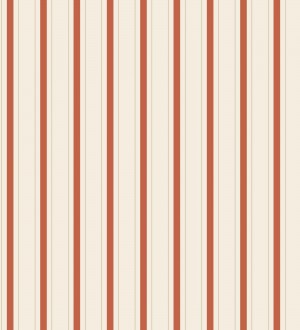 Papel pintado rayas clásicas finas rojas Albert Stripes 128332