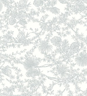 Papel pintado de plantas estilo toile de jouy Petit Minue 128353