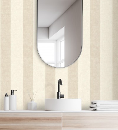Papel pintado de rayas textiles jaspeadas Leighton Stripes 128380