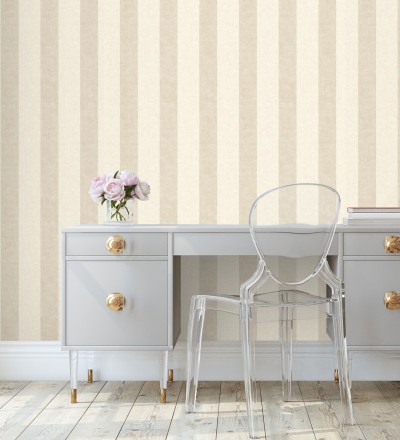 Papel pintado de rayas textiles jaspeadas Leighton Stripes 128380