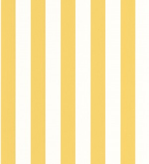 Papel pintado de rayas amarillo y blanco Gary Stripes 128386