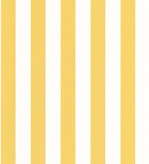 Papel pintado de rayas amarillo y blanco Gary Stripes 128386