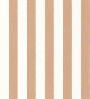 Papel pintado de rayas cobre y blanco Gary Stripes 128387