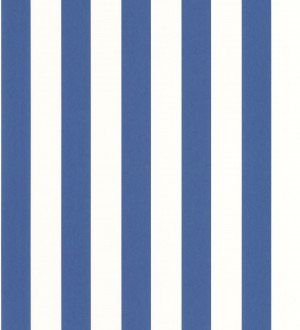 Papel pintado de rayas azul y blanco Gary Stripes 128390