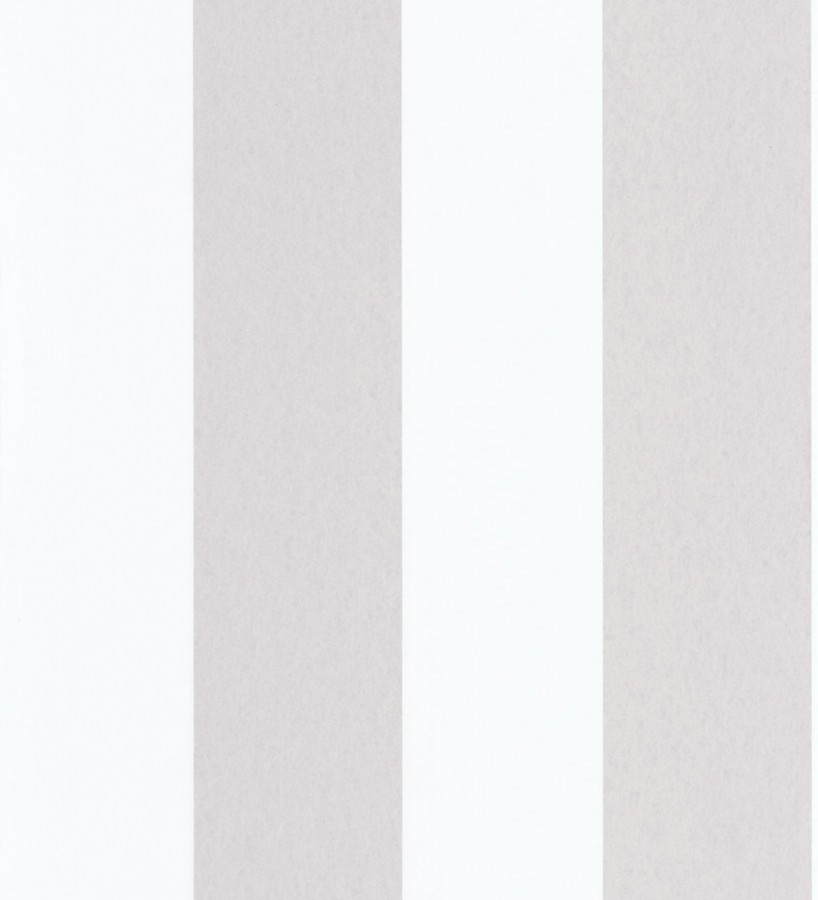 Papel pintado de rayas anchas topo y blanco Oxford Stripes 128398