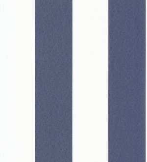 Papel pintado de rayas anchas azul y blanco Oxford Stripes 128399