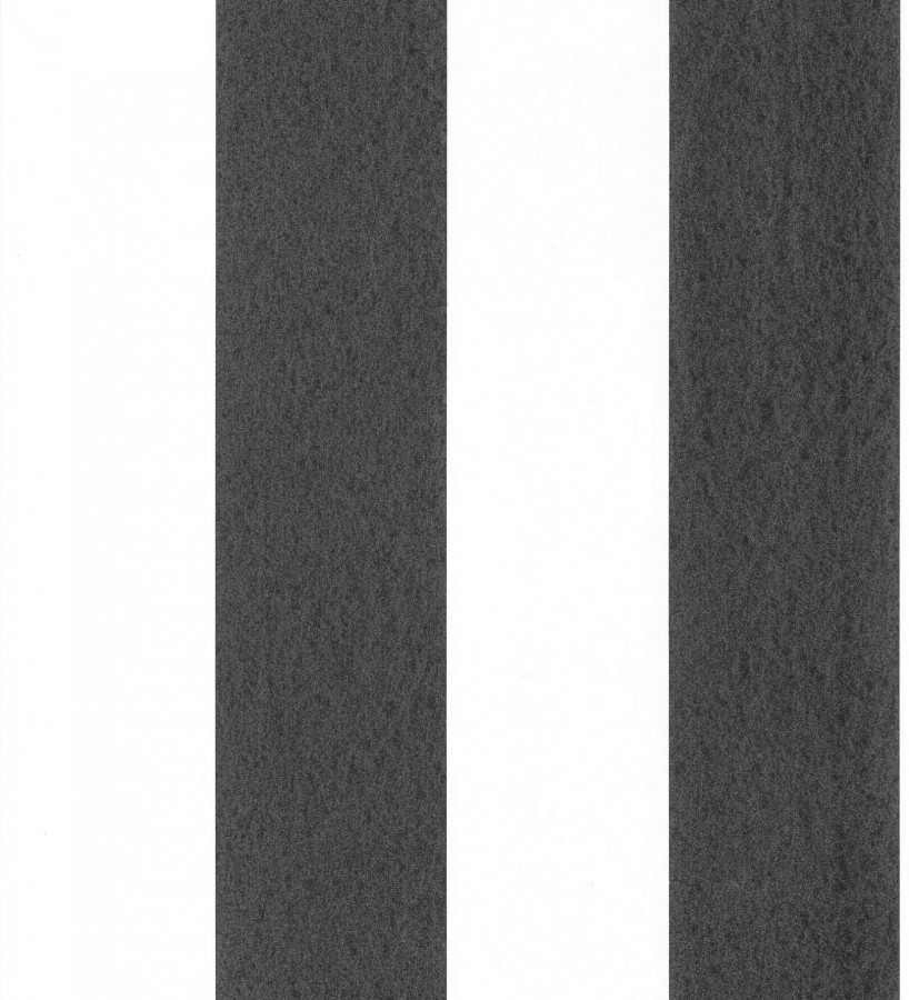 Papel pintado de rayas anchas negro y blanco Oxford Stripes 128402