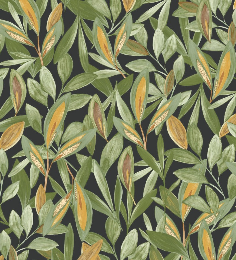 Papel pintado de hojas pequeñas tropicales Haiti 128407