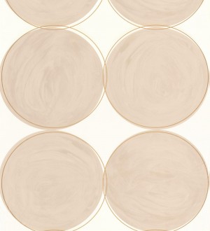Papel pintado círculos grandes color beige Galileo Circles 128466