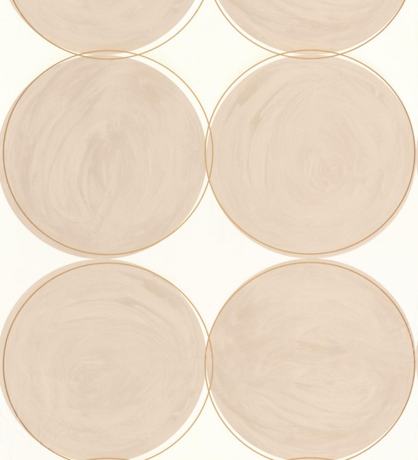 Papel pintado círculos grandes color beige Galileo Circles 128466