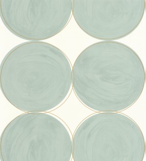 Papel pintado círculos grandes color verde Galileo Circles 128467