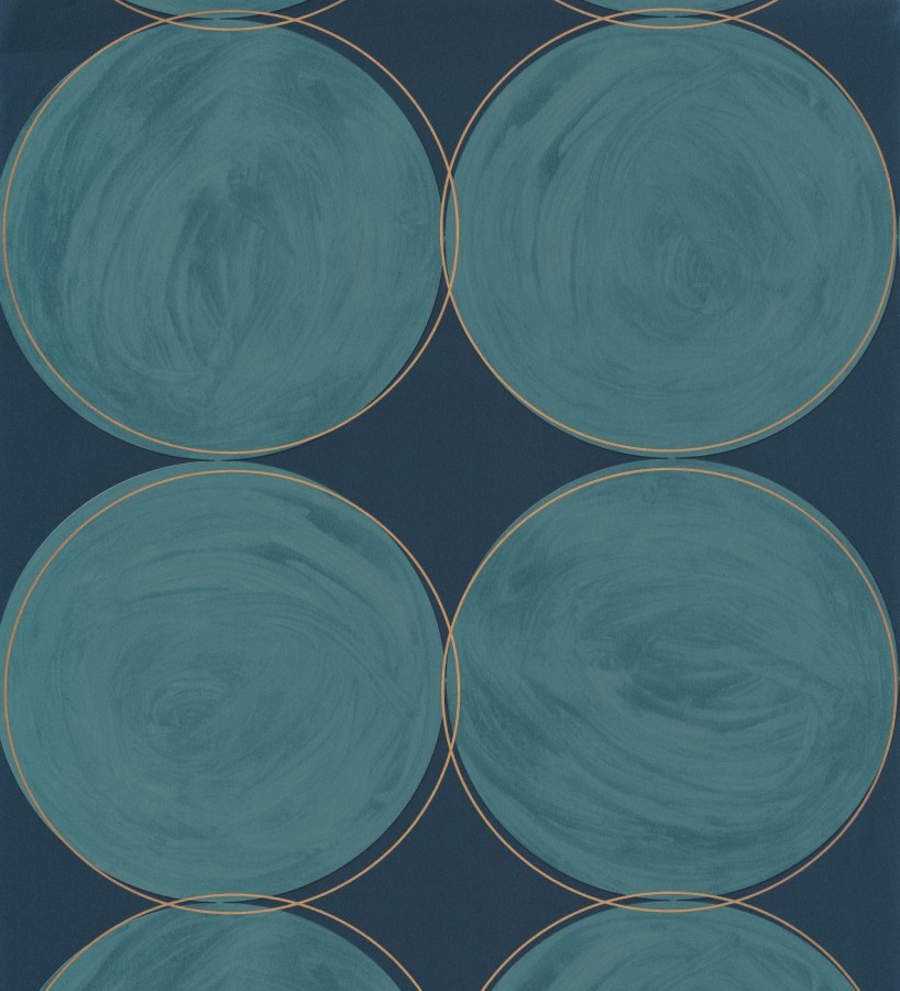 Papel pintado círculos grandes color turquesa Galileo Circles 128468