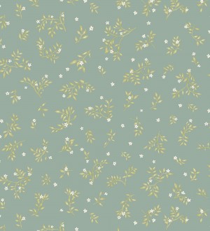 Papel pintado flores pequeñas liberty con textura efecto textil Petite Andrea 128537
