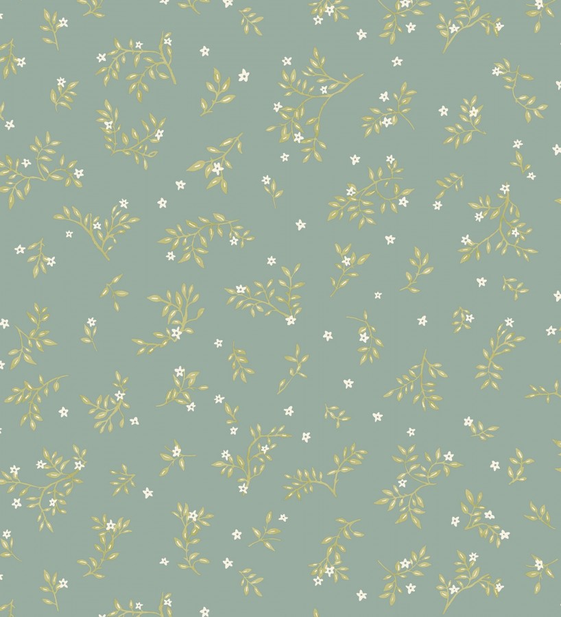 Papel pintado flores pequeñas liberty con textura efecto textil Petite Andrea 128537